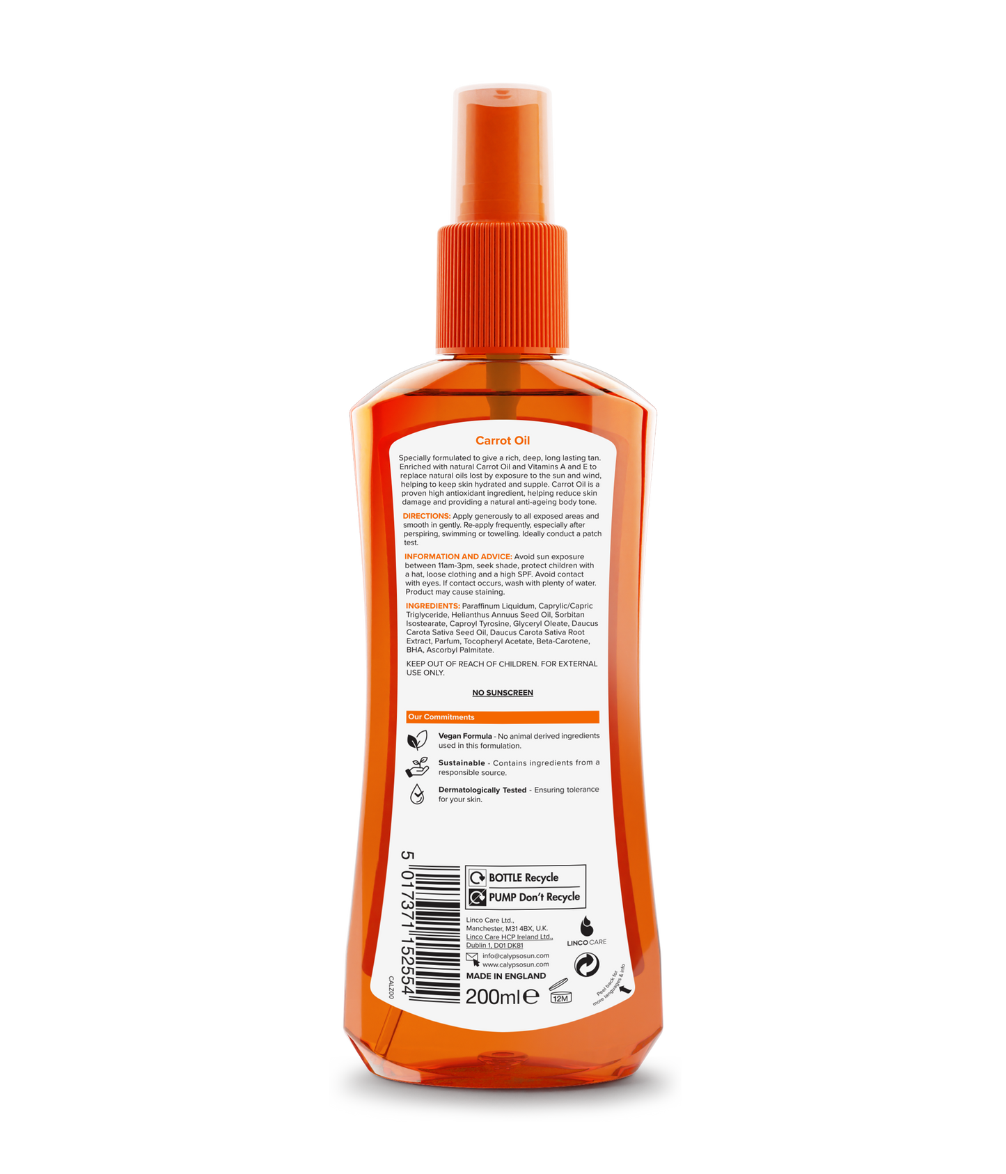 Calypso Original Carrot Oil With Tan Extender